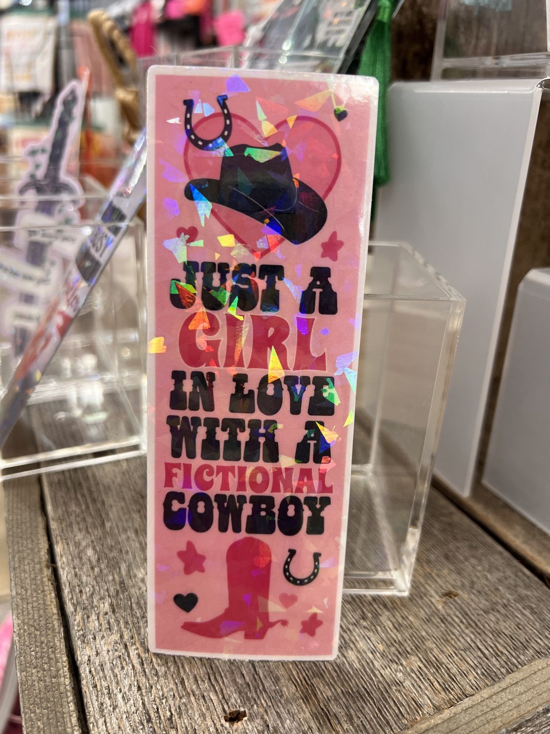 “Just a girl in I’ve with a fictional cowboy”