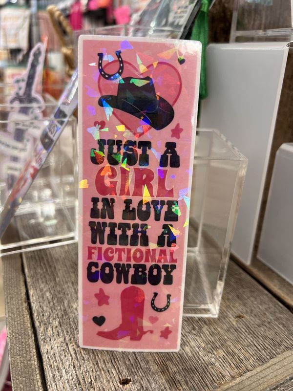 “Just a girl in I’ve with a fictional cowboy”