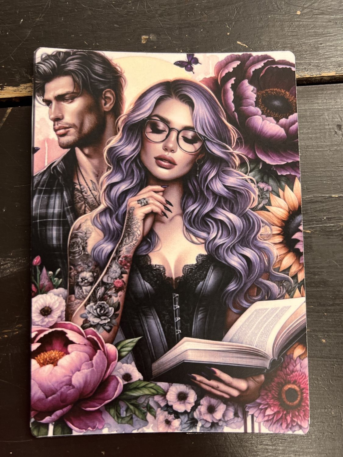 Purple Hair Girl Kindle Bookmark
