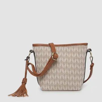 Autumn Straw Textured Crossbody