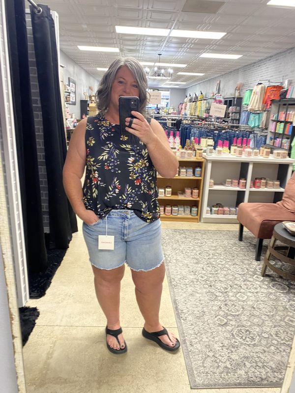 Heard It From The Vine Flower Print Tank Top