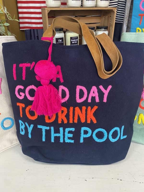Drink by pool tote