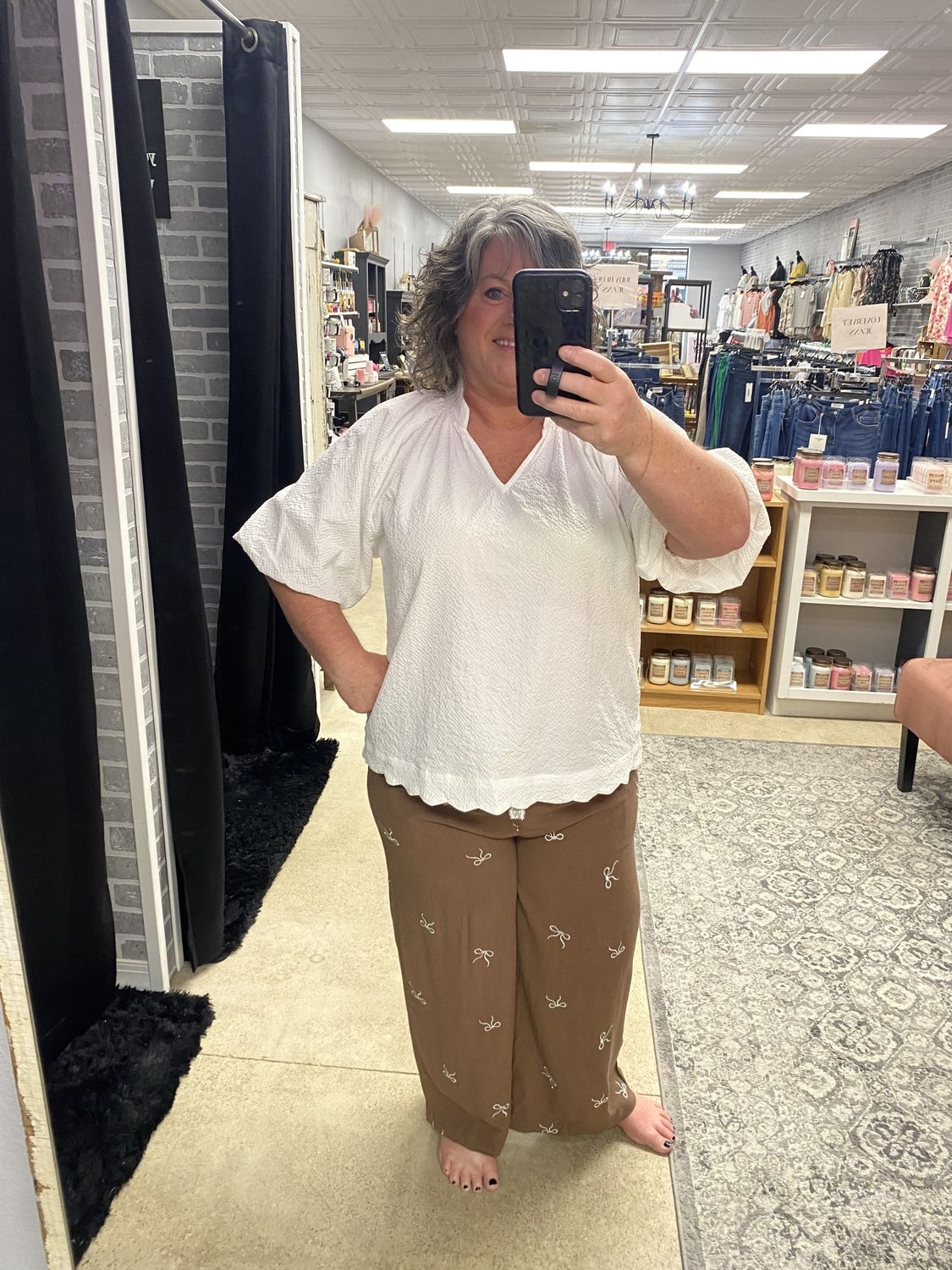 Off white Puff sleeve top