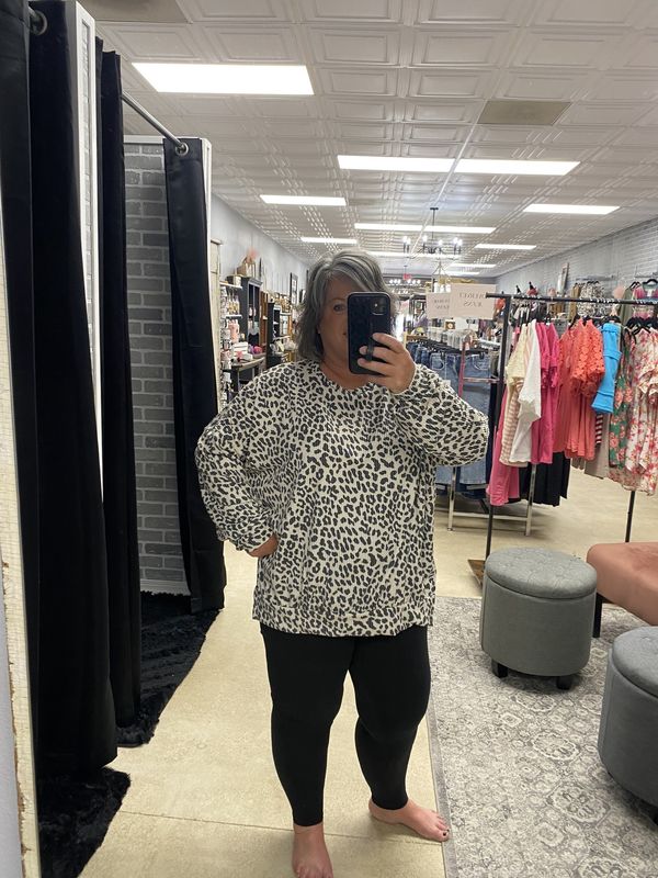 beige leopard tunic