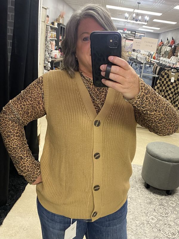 leopard mesh top