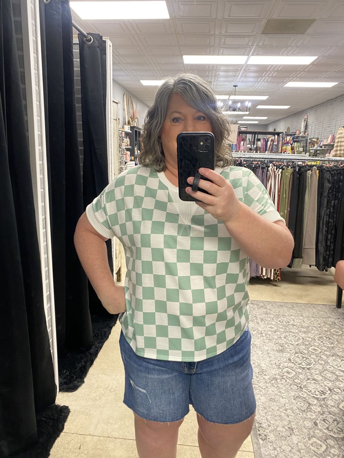 Checkered top