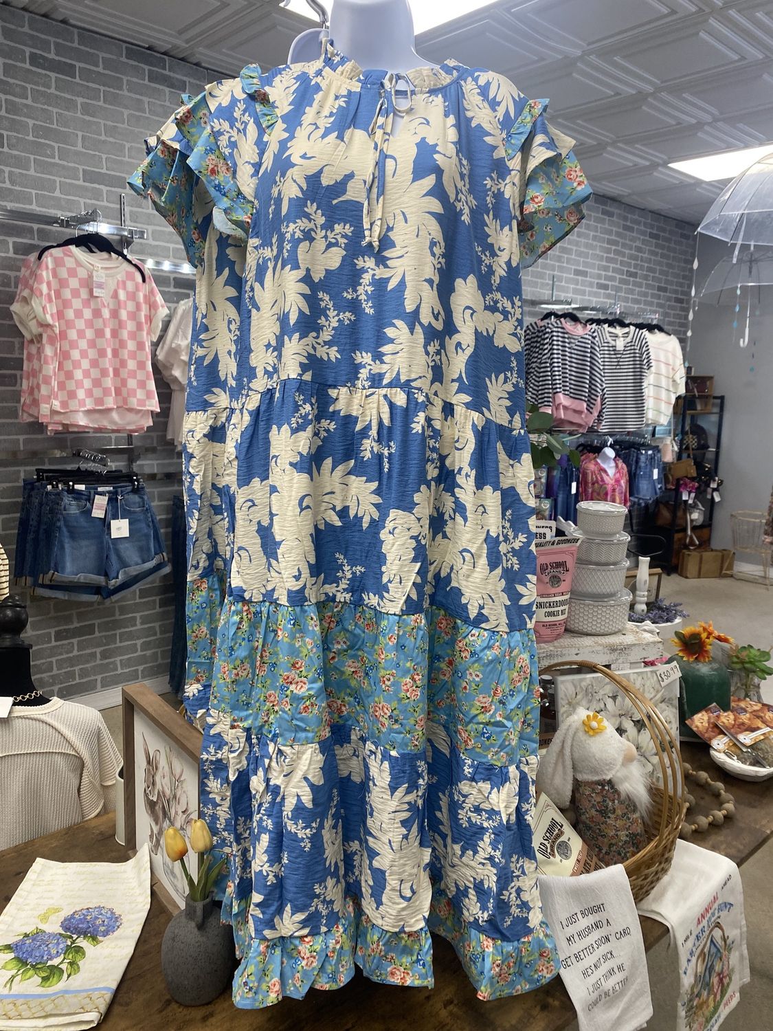 Floral print midi dress