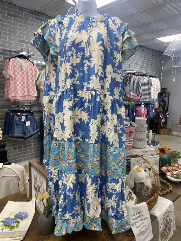 Floral print midi dress