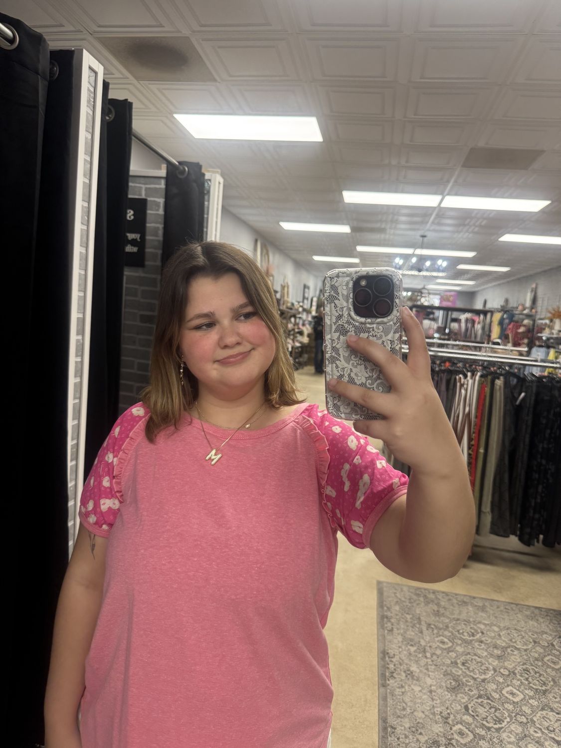 Vintage pink puff sleeve