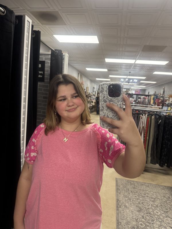 Vintage pink puff sleeve