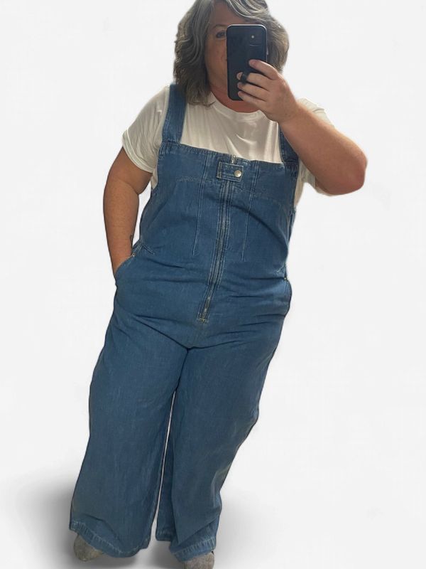 Zipper front overalls