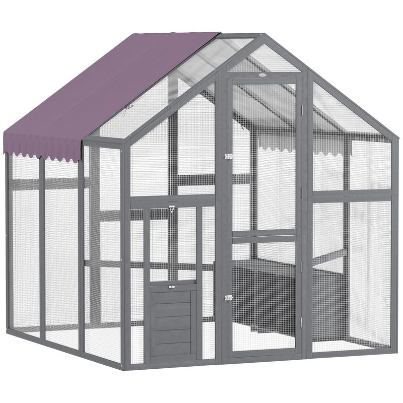 Freilaufgehege 1,7x1,8x1,8 m Freigehege für 6-8 Hühner