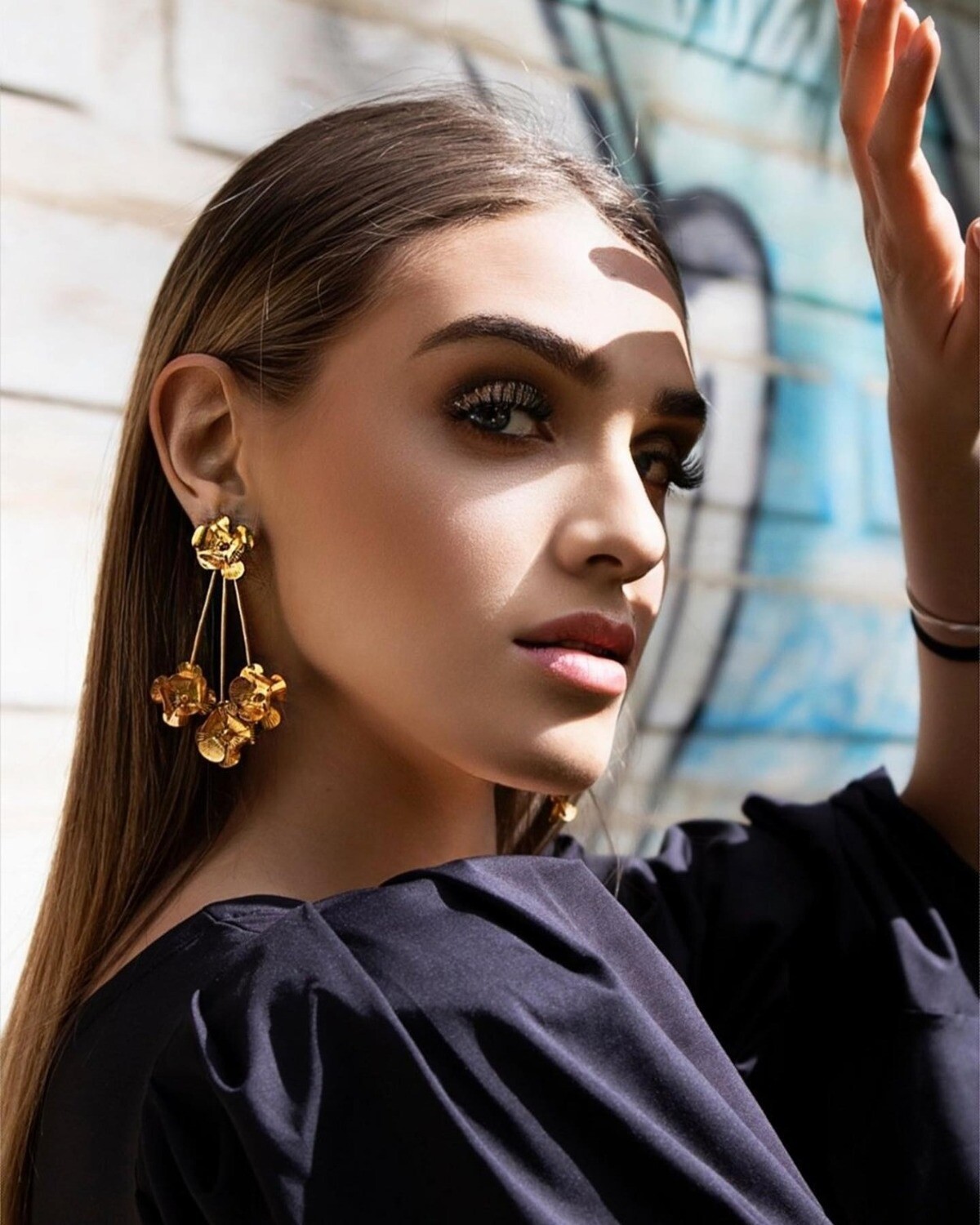 Aretes Tres Flores doble uso