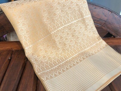 Thai Traditional woven Textile/Fabric - Beige