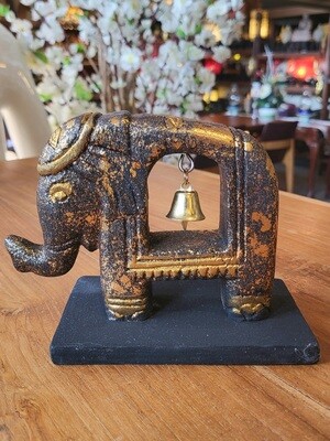 Handmade wooden Elephant with bell