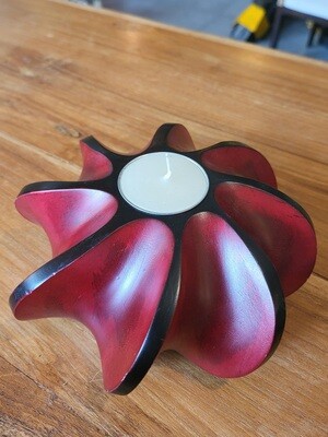 Handmade wooden tealight candle holder