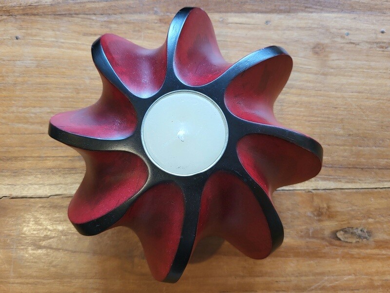 Handmade wooden tealight candle holder