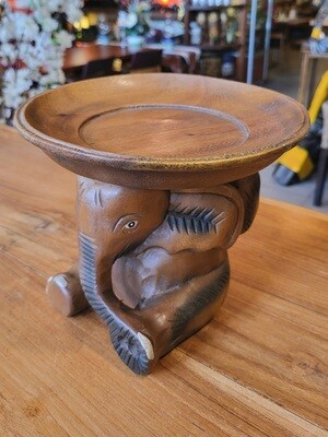 Hand carved wooden Elephant tray
