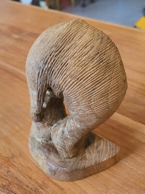 Handmade wooden Elephant bum - Small natural bum