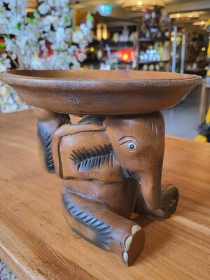 Hand carved wooden Elephant tray