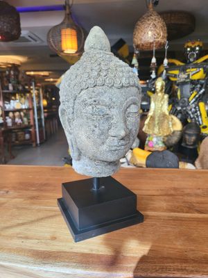 Handmade sandstone buddha head