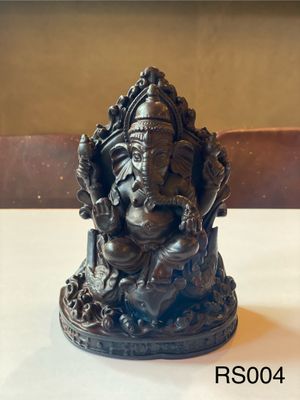 Handmade Resin Ganesha on Bench - Medium
