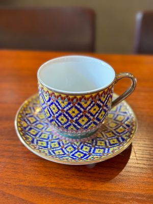 Benjarong Coffee Mug with Saucer
