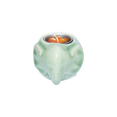 Elephant ceramic Candle holder - Green