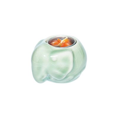 Elephant ceramic Candle holder - Green