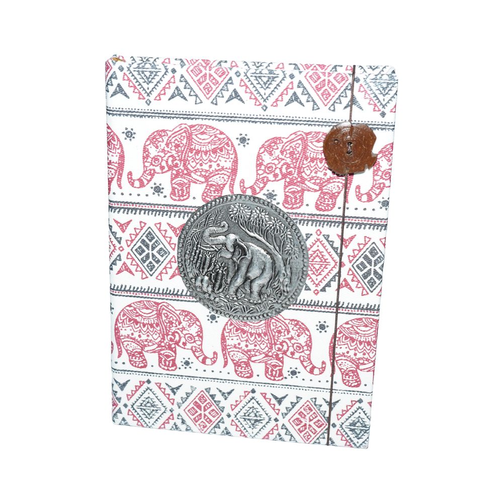 Handmade notebook - White &amp; Red