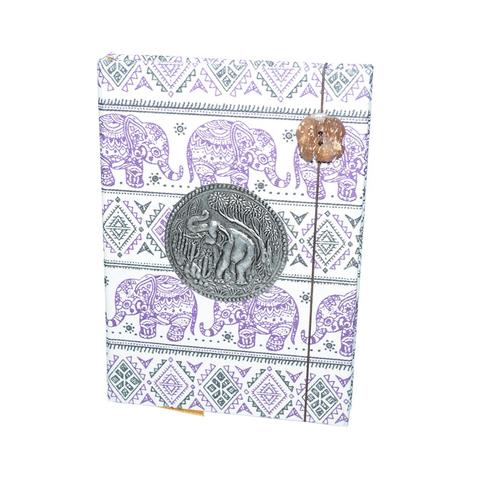 Handmade notebook - White &amp; Purple