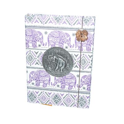 Handmade notebook - White &amp; Purple
