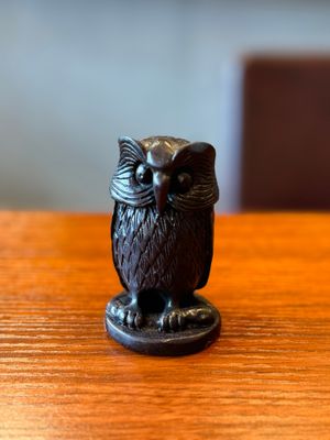 Resin Standing Small Owl
