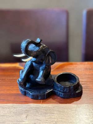 Resin Tea light Candle Holder with a sitting Elephant