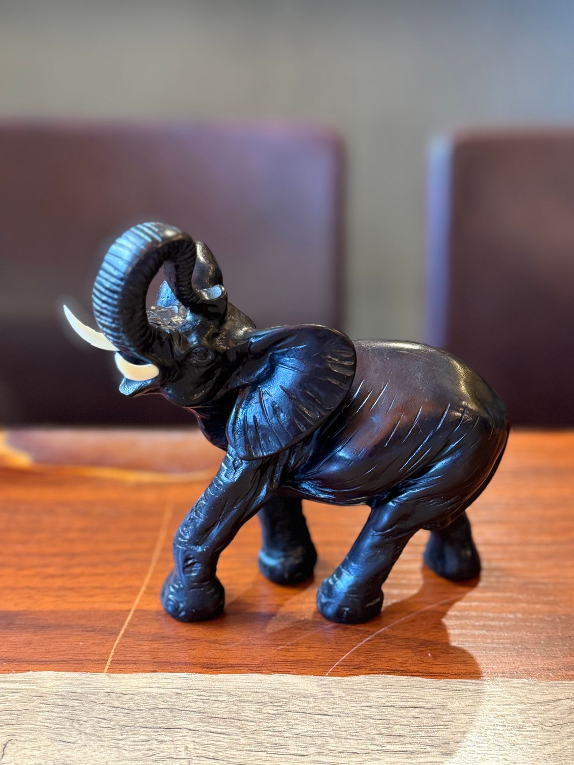 Resin African Elephant with Ivory