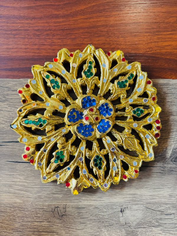 Hand carved Wooden Wall Plaque ( Circle )