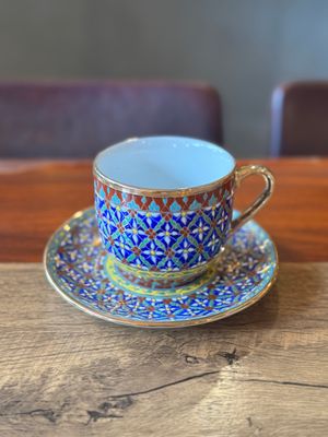 Benjarong Coffee Cup and Saucer  (A)