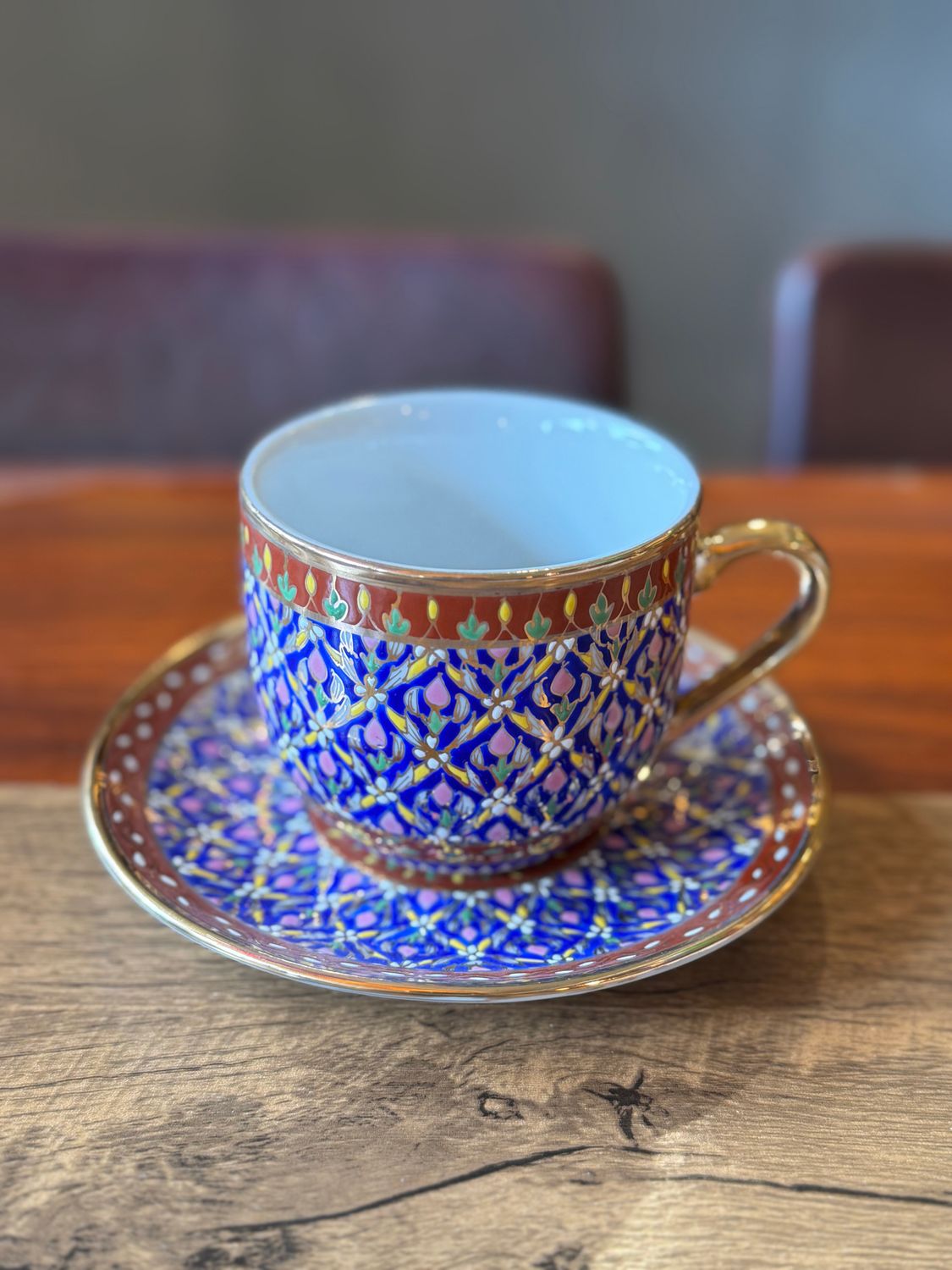 Benjarong Coffee Cup and Saucer (C)