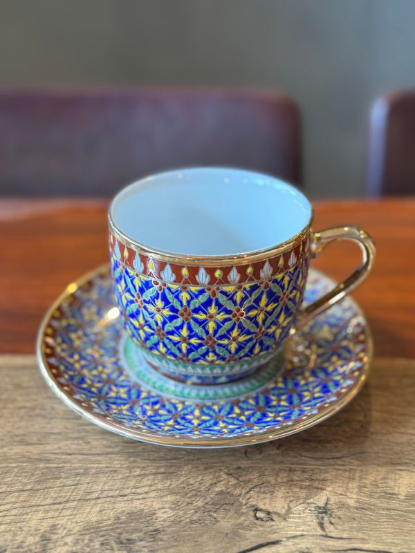 Benjarong Coffee Cup and Saucer (D)