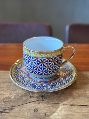 Benjarong Coffee Cup and Saucer (E)