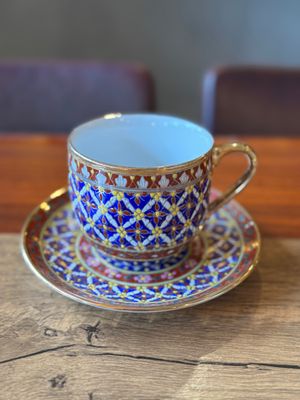 Benjarong Coffee Cup and Saucer (H)