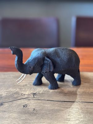 Hand Carved Wooden Elephant (A)