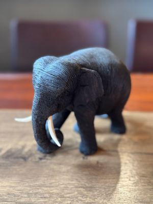 Hand Carved Wooden Elephant (C)