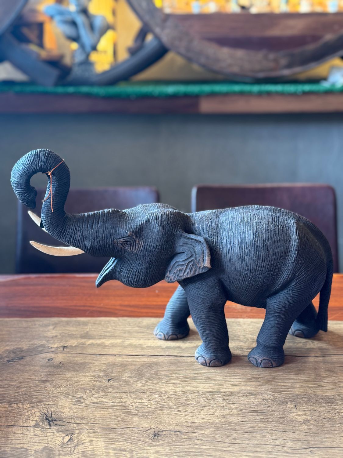 Hand Carved Wooden Elephant (K)