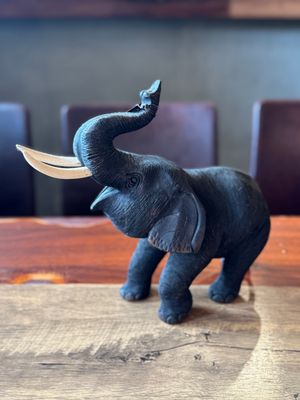 Hand Carved Wooden Elephant (F)