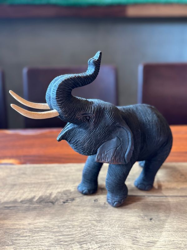 Hand Carved Wooden Elephant (G)
