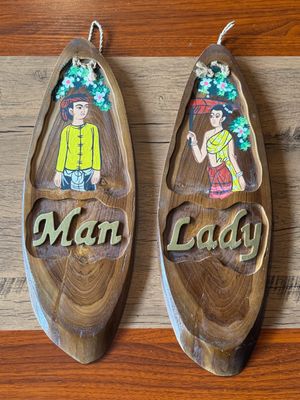 Wooden Toilet Signs (set of 2)