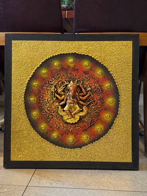 Lord Ganesh, 3D Acrylic Painting on Canvas