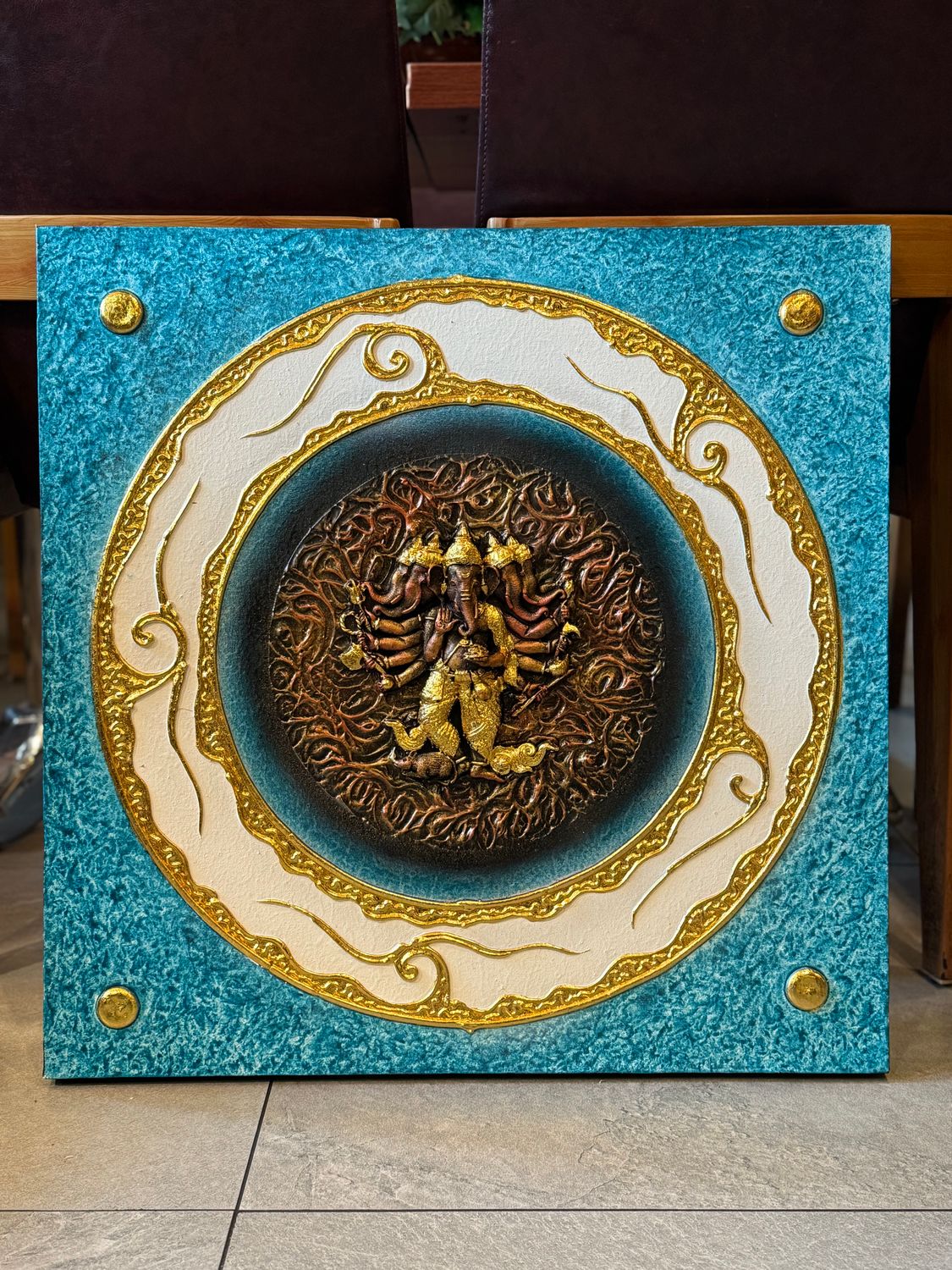 Lord Ganesh, 3D Acrylic Painting on Canvas