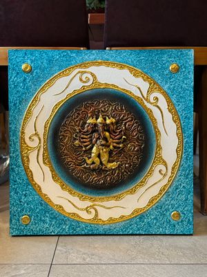 Lord Ganesh, 3D Acrylic Painting on Canvas